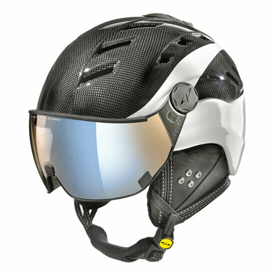 CP Camurai Carbon zwart-wit skihelm - meekleurend & polariserend vizier - kies uit 3 soorten !