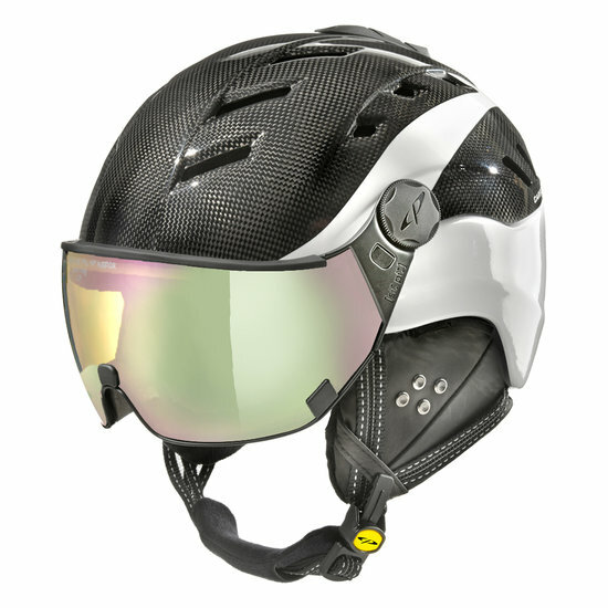 CP Camurai Carbon zwart-wit skihelm - meekleurend & polariserend vizier - kies uit 3 soorten !