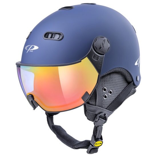 CP Carachillo blauw skihelm - meekleurend Vizier (4 Keuzes)